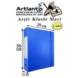 Mavi Arşiv ve Proje Kutusu 29X36X10CM 5 Adet Arşiv Klasörü Lastikli Plastik Arşiv Klasörü Büro Okul Sınıf