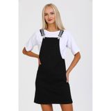 Mavi Askılı Mini Jean Cepli Salopet Kadın Elbise S52213bb