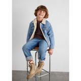Mavi Atlas 90LAR Suni Kürklü Açık Mavi Jean Ceket 6111403-90875 - 7 - 8 Yaş