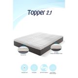 Mavi Ay Yatak Topper 2.1 - Visco Yatak Pedi - Soft Hafızalı %100 Visco Sünger - Yıkanabilir Fermuarlı Kılıflı