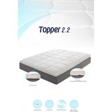 Mavi Ay Yatak Topper 2.2 Adaptif Visco Yatak Pedi 90 x 200 cm Yıkanabilir Kılıf ile Hafızalı Sünger Konforu