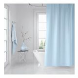 Mavi Banyo Perdesi Yerli Üretim 180x200 cm Duş Perdesi 12 Plastik C-Halka Hediyeli Banyo Perdeleri