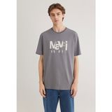 Mavi Baskılı Erkek T-Shirt M0612461-80020 Gri
