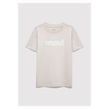 Mavi Baskılı Gri Tişört Loose Fit / Bol Rahat Kesim 6610444-90782