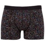 Mavi Baskılı Siyah Boxer 0910451-900 Siyah-900 S