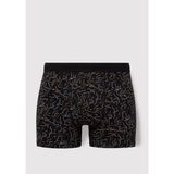Mavi Baskılı Siyah Boxer 0910451-900 - Siyah-900