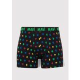 Mavi Baskılı Siyah Boxer 092259-900 Siyah-900 S