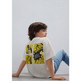 Mavi Batman Baskılı Ekru Tişört 6610420-70057 - 9 - 10 Yaş