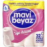 Mavi Beyaz 32 li Tuvalet Kağıdı 2 Katlı