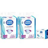 Mavi Beyaz 60 Adet L Büyük Ped Emici Külot Hasta Bezi+60x90 cm 30 Adet Yatak Koruyucu Örtü