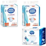Mavi Beyaz 60 Adet XL-Ekstra Büyük Ped Emici Külot Hasta Bezi+60x90 cm 30 Adet Yatak Koruyucu Örtü