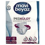 Mavi Beyaz Emici Külot Hasta Bezi 30'lu Large