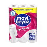 Mavi Beyaz Kağıt Havlu 12'Li
