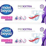 Mavi Beyaz Küçük 60 Adet Ped Ekstra Tekstil Yüzeyli Yetişkin Bel Bantlı Hasta Bezi
