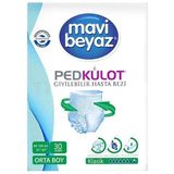 Mavi Beyaz Ped Külot Medium Külotlu Hasta Bezi 30 Adet