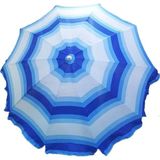 Mavi Beyaz Plaj Şemsiyesi Eğilebilir - 2 Metre - 10 Telli - Bahçe Şemsiyesi - Özel Seri