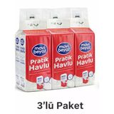 Mavi beyaz Pratik Havlu 500 Yaprak - Yeni Nesil Çok Amaçlı Kağıt Havlu (Asma Aparatı Hediyeli) -3 Adet