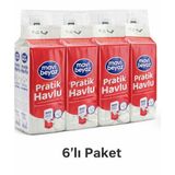 Mavi beyaz Pratik Havlu 500 Yaprak - Yeni Nesil Çok Amaçlı Kağıt Havlu (Asma Aparatı Hediyeli) - 6 Adet