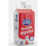 Mavi Beyaz Pratik Havlu 500 Yaprak - Yeni Nesil Çok Amaçlı Kağıt Havlu (Asma Aparatı Hediyeli) Asılabilir Kağıt Havlu
