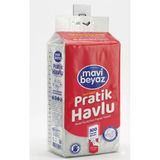 Mavi beyaz Pratik Havlu 500 Yaprak - Yeni Nesil Çok Amaçlı Kağıt Havlu (Asma Aparatı Hediyeli)