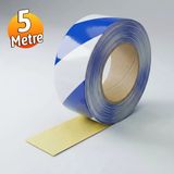 Mavi Beyaz Reflektörlü Bant 5Cm X 5M Gece Görünürlüğü Artıran Güçlü Yapışkanlı Güvenlik Uyarı Şeridi
