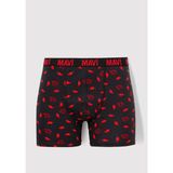 Mavi Biber Detaylı Siyah Boxer 0911631-900 - Siyah-900 - XL