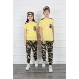 Mavi Boncuk Kids Çocuk Kamuflaj Takım 4 Lü - 3 - 4 Yaş - 01S-Sarı