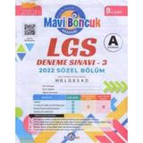 Mavi Boncuk Yayınları 8. Sınıf Sözel Bölüm Denene Sınavı - 3 A Kitapçığı