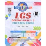 Mavi Boncuk Yayınları 8. Sınıf Sözel Bölüm Denene Sınavı - 3 B Kitapçığı