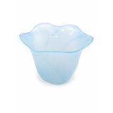 Mavi Cam Aplik abajur Lamba Şapkası, Gül Şeklinde, Modern Tasarım, 9cm Yükseklik, 11cm Çap, 1 Parça