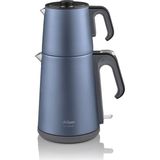 Mavi Çelik Çay Makinesi 1650W, Şık ve Güçlü Evde Kullanım Için