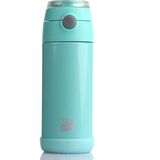 Mavi Çelik Termoslu Matara 350 Ml, Çocuklar Için Okul ve Günlük Kullanım - Seçenek 1 - Ahşap - Ceviz
