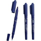 Mavi Çift Taraflı Asetatl Kalemi CD Kalemi Permanent Kalem 3 Adet 1 Paket - 0.4-1.0mm x Standart x Mavi