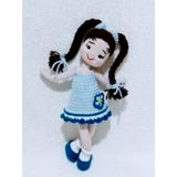 Mavi Çitlembik Bebek Amigurumi Organik Oyuncak