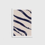 Mavi Çizgiler Desen 1 Tablo Çerçeveli Poster Duvar Dekorasyonu - 50 x 70 - Çerçevesiz Poster