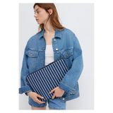Mavi Çizgili Denim Laptop Çantası 1913824-32177