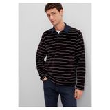 Mavi Çizgili Polo Yaka Kahverengi Erkek Sweatshirt M0S10470-89103