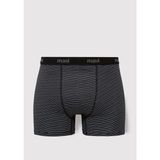 Mavi Çizgili Siyah Boxer 0910434-32174 - Gri