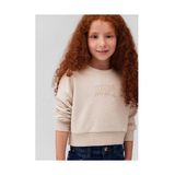 Mavi Crop Sweatshirt Kız Çocuklar İçin Oversize Kapüşonlu Pamuklu Tasarım - 4 - 5 Yaş