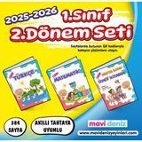 Mavi Deniz 2026 1. Sınıf 2. Dönem Türkçe + Matematik + Hafta Sonu 3 Kitap Seti Güncel Müfredat