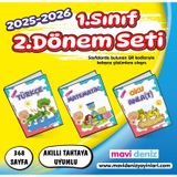 Mavi Deniz 2026 1. Sınıf 2. Dönem Türkçe + Matematik + Oku Anlat 3 Kitap Seti Güncel Müfredat