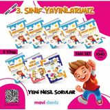 Mavi Deniz Yayınları 3. Sınıf Etkinliklerle Çalışma Yaprakları Tam Eğitim Seti 2023/202