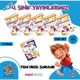 Mavi Deniz Yayınları 4. Sınıf Etkinliklerle Çalışma Yaprakları Tam Eğitim Seti 2023/202