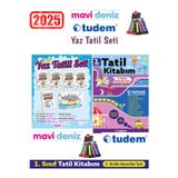 Mavi Deniz Yayınları Mavi Deniz 2025 2.Sınıf Yaz Tatil Seti 12 Kitap+Tudem 2.Sınıf Yaz Tatil 12 Haftalık Tatil Seti+Kalem
