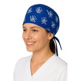 Mavi Desenli Doktor Hemşire Aşçı Cerrahi Hastane Bone Bandana M312