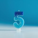 Mavi Doğum Günü mumu Pasta Mumu 1 yaş (5)