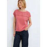 Mavi Dokulu Pembe Tişört 1613969-70397 Kadın Kısa Kol Günlük Stil Pamuk Malzeme Regular Fit M - Pembe