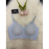 Mavi Dolgusuz Kopçasız İnce Askılı Lazer Kesim Bralet