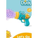 Mavi Duck Ördek Çok Delikli Pilli Köpük Atan Tabanca Bubble Gun Köpük Tabancası Oyuncak
