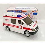 Mavi Düşler 3D Işıklı Sesli Sirenli Pilli Oyuncak Ambulans Araba 112 Acil Kurtarma - Beyaz